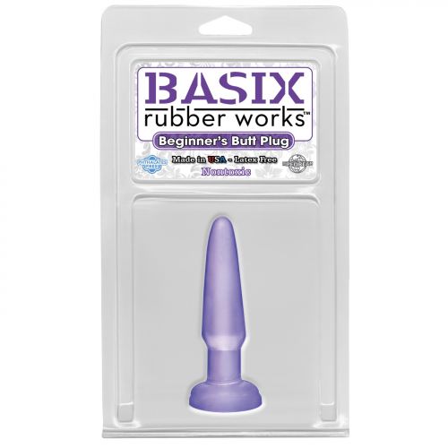 Анальная пробка Basix Rubber Works Beginners Butt Plug Purple