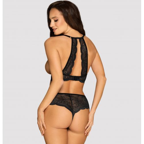 Откровенный эротический комплект с белыми жемчужинами Pearlove XS/S
