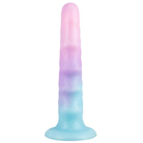 Блестящий фаллос на присоске Flow Unicorn 17 см