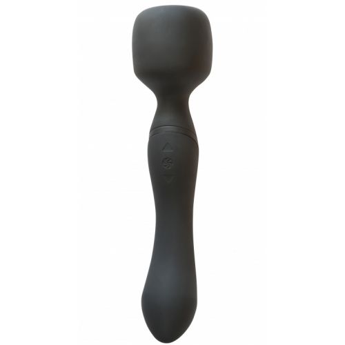 Двусторонний вибромассажер с подогревом Heating Wand Black
