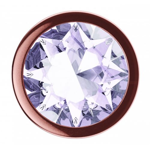 Анальная пробка Diamond Moonstone Shine S розовое золото