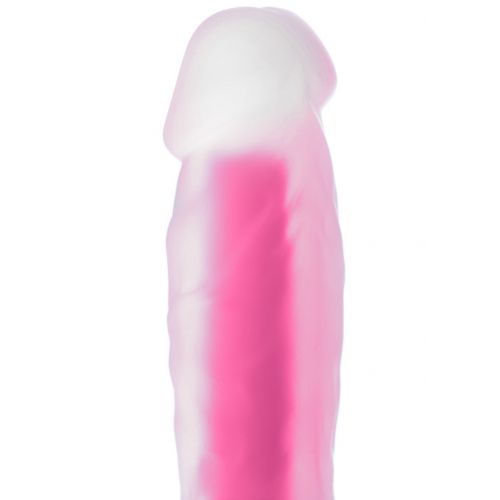 Светящийся в темноте фаллоимитатор Toyfa Tony Glow 14,5 см прозрачно-розовый