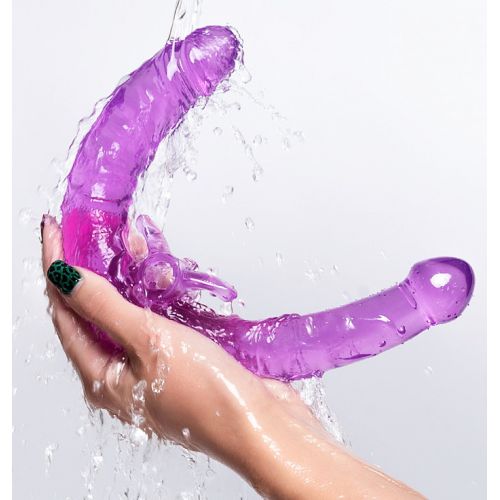 Двусторонний фаллоимитатор с вибропулей Toyfa Double Dildo