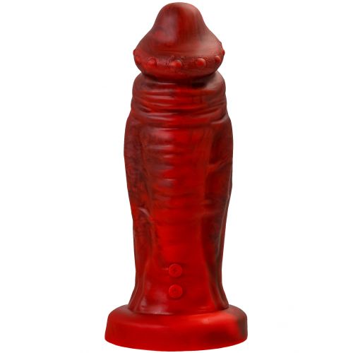 Искушающий фантазийный вибратор из жидкого силикона Black and Red by Toyfa Monster Saur 20 см