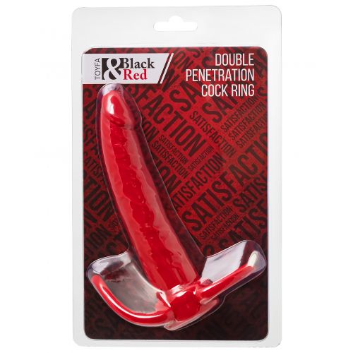 Насадка для двойного проникновения Black and Red by Toyfa 17 см красная
