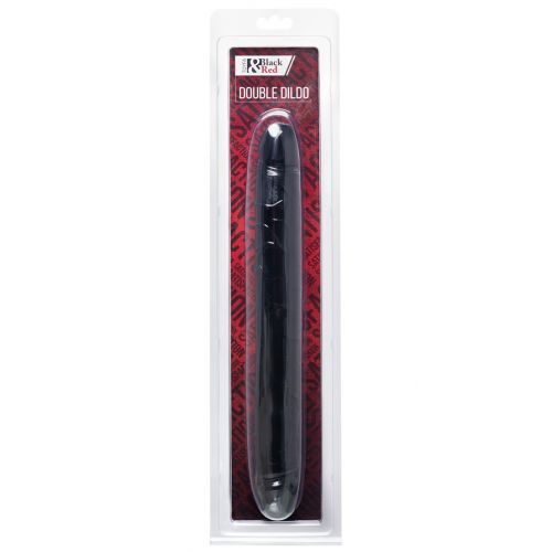Двусторонний черный фаллоимитатор Black and Red Toyfa 31 см