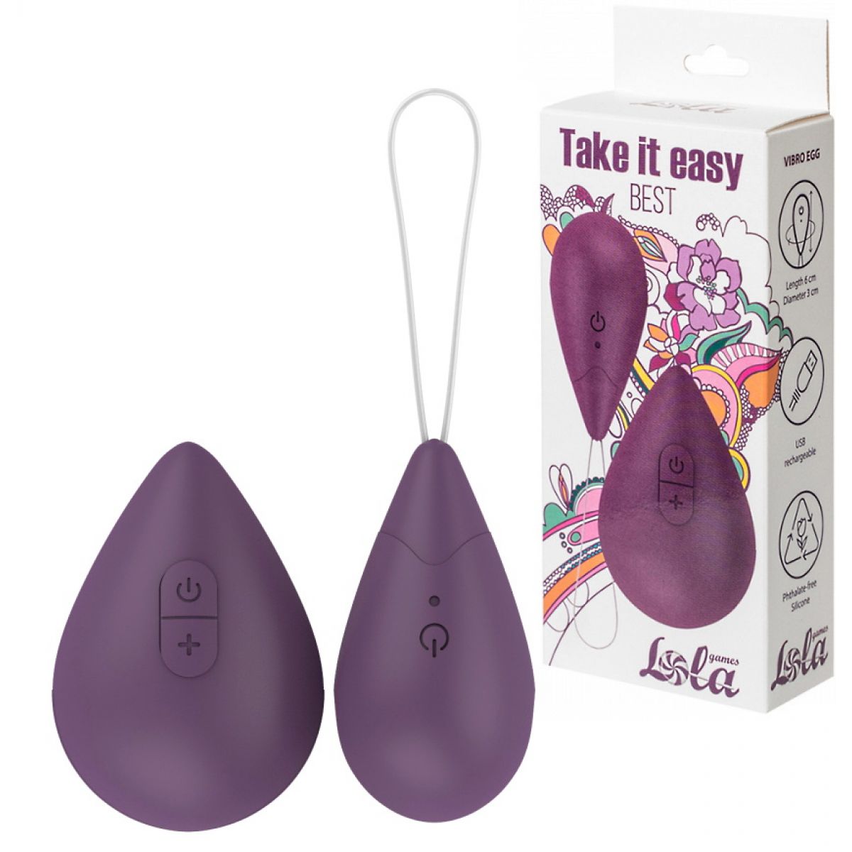 Виброяйцо с пультом дистанционного управления Take it Easy Best фиолетовое