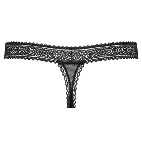 Соблазнительные миниатюрные черные трусики-стринги L/XL