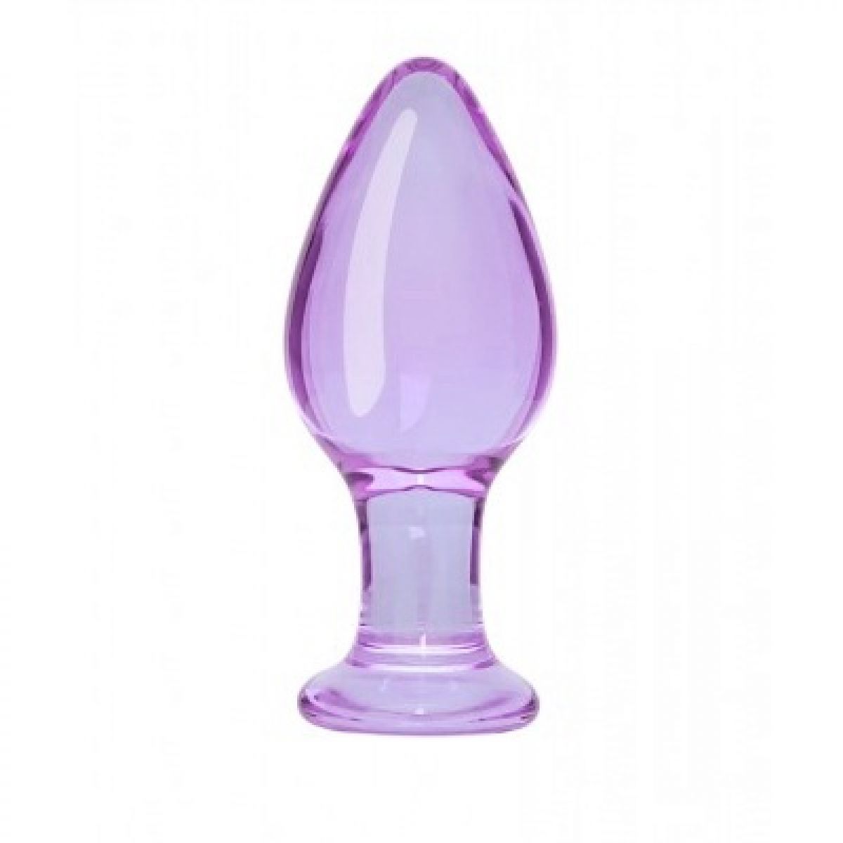 Стеклянная анальная втулка фиолетовая