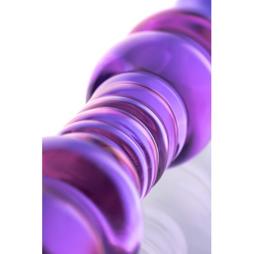 Стеклянный двусторонний фаллоимитатор Sexus Glass, фиолетовый