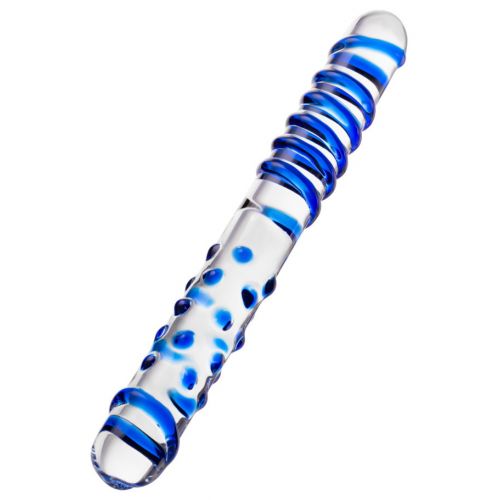 Двусторонний фаллоимитатор Sexus Glass, стекло