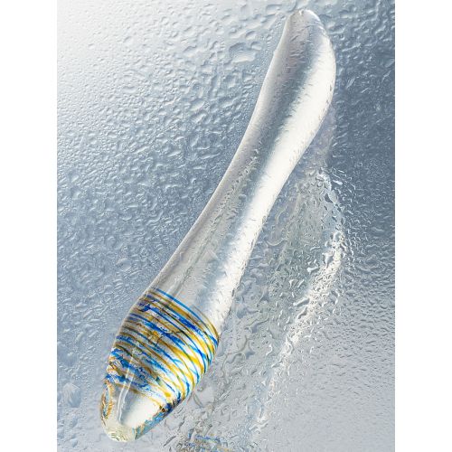 Двусторонний прозрачный фаллос из стекла Sexus Glass 22 см