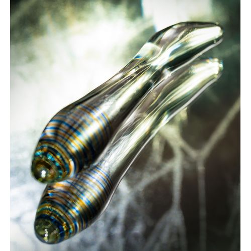 Двусторонний прозрачный фаллос из стекла Sexus Glass 22 см