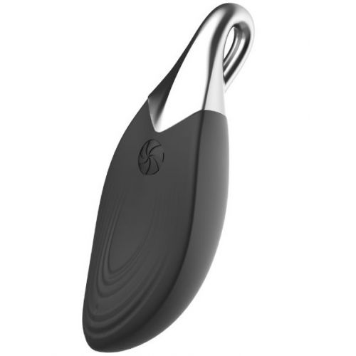 Кулон-вибростимулятор на серебряной цепочке Liberty Leaf Black