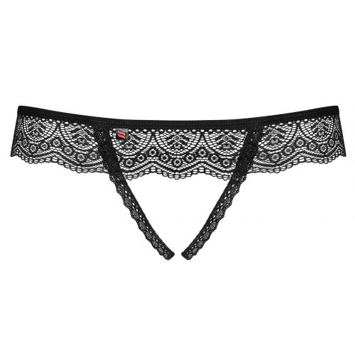 Черные кружевные трусики с доступом L/XL