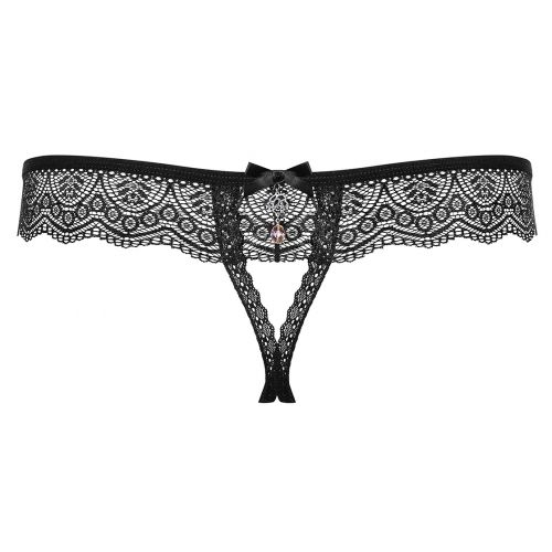 Черные кружевные трусики с доступом L/XL