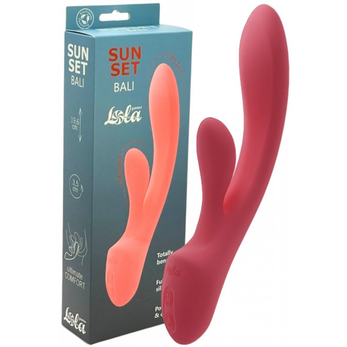 Перезаряжаемый вибратор с клиторальным стимулятором Bali Sunset