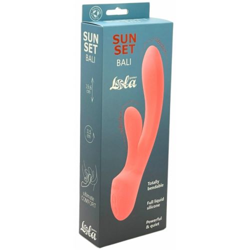 Перезаряжаемый вибратор с клиторальным стимулятором Bali Sunset