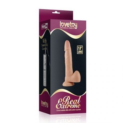 Вибратор с присоской Real Extreme мулат 19,5 см