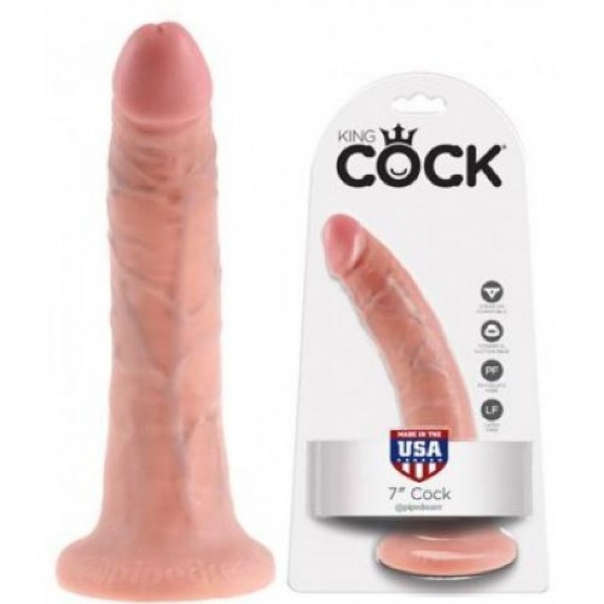 Фаллоимитатор King Cock 7" Cock с присоской