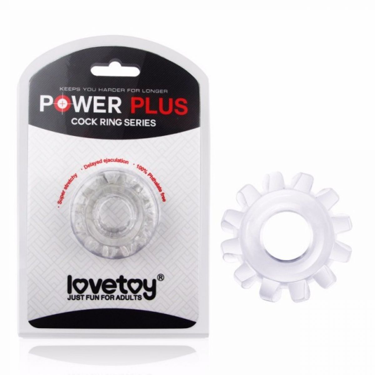 Эрекционное прозрачное кольцо Power Plus Cock Ring