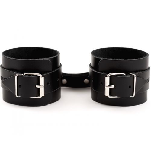 Кожаные черные наручники Lady's Arsenal Limited Edition