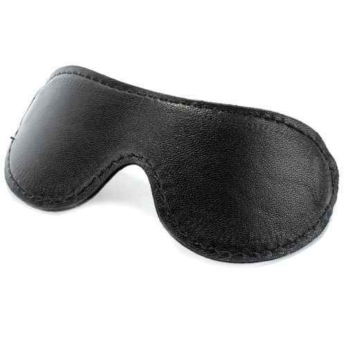 Маска на глаза из черной лаковой кожи с черным подкладом