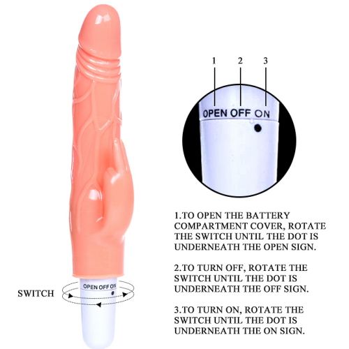 Тонкий вибратор с клиторальным стимулятором