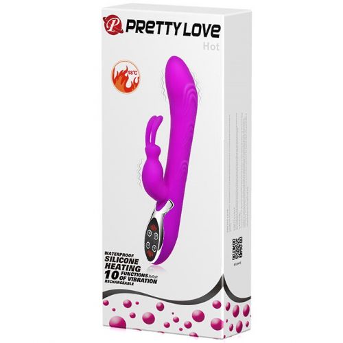 Вибратор-кролик с подогревом Pretty Love Hot