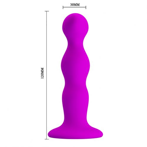 Волнистый анальный стимулятор Booty Passion на мощной присоске