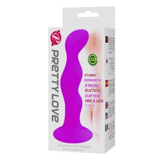 Волнистый анальный стимулятор Booty Passion на мощной присоске