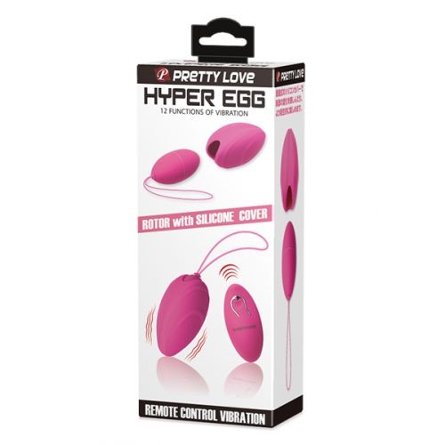 Виброяйцо Pretty Love Hyper Egg со сменной насадкой и беспроводным управлением 