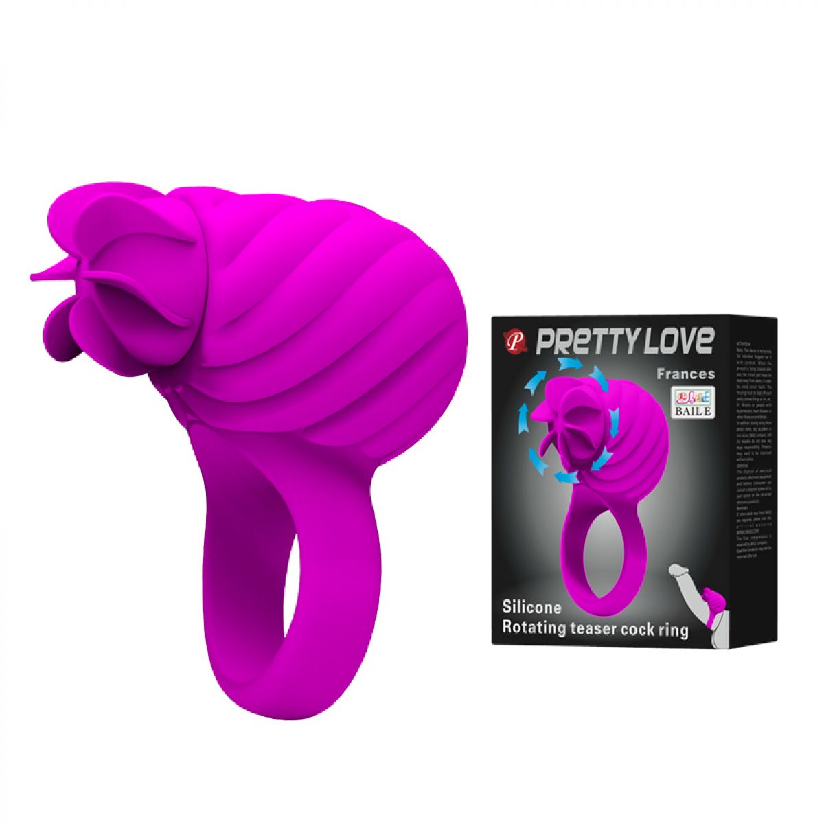 Эрекционное кольцо с ротацией Pretty Love Frances