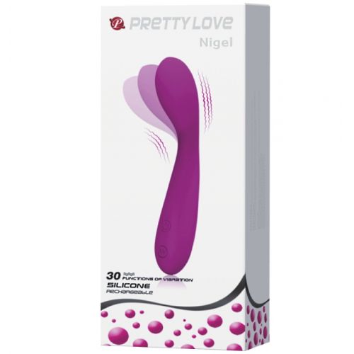 Мощный гибкий вибратор для зоны G Pretty Love Nigel пурпурный