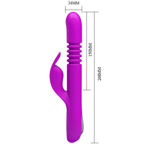 Вибратор-кролик с ротацией и поступательными движениями Pretty Love Donahue