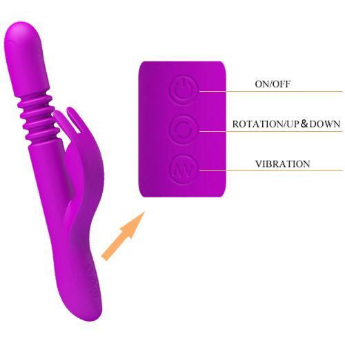 Вибратор-кролик с ротацией и поступательными движениями Pretty Love Donahue