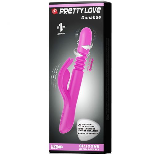 Вибратор-кролик с ротацией и поступательными движениями Pretty Love Donahue