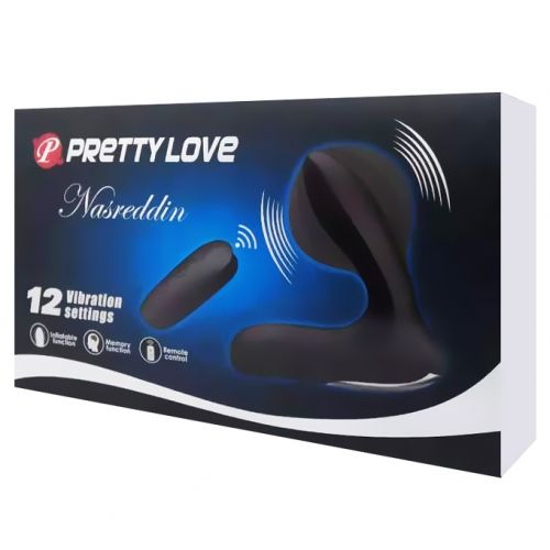 Вибромассажер простаты с функцией расширения и с пультом ДУ Pretty Love Nasreddin