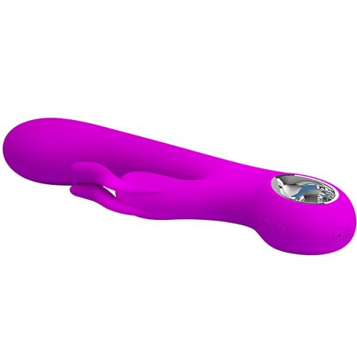 Перезаряжаемый вибратор Pretty Love Hot Rabbit с клиторальной стимуляцией пурпурный