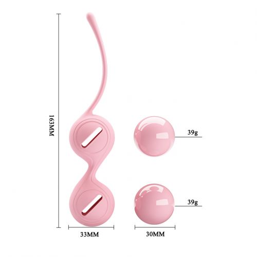 Вагинальные шарики со смещённым центром тяжести Pretty Love Kegel Tighten Up I розовые
