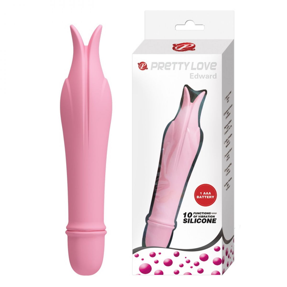 Светло-розовый вибростимулятор Edward