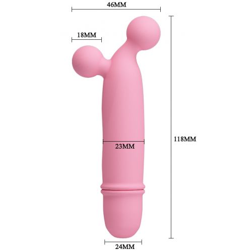 Мини-вибратор оригинальной формы Goddard нежно-розовый