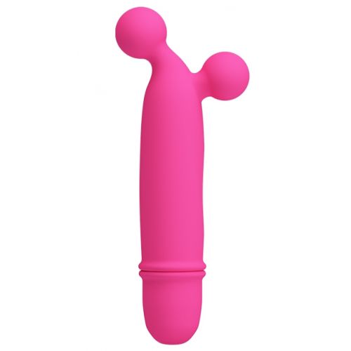 Мини-вибратор оригинальной формы Goddard малиновый