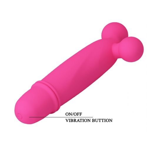 Мини-вибратор оригинальной формы Goddard малиновый