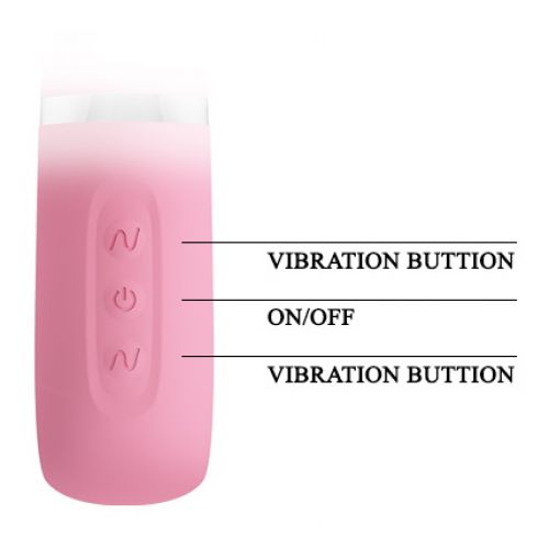 Перезаряжаемый вибратор с клиторальным стимулятором Thomas розовый