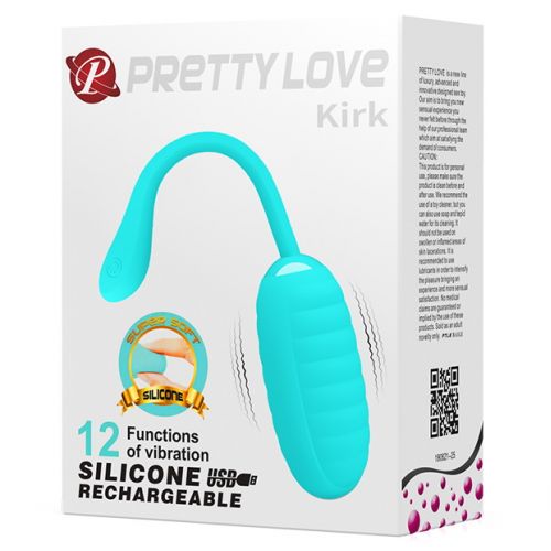Большое перезаряжаемое виброяйцо Pretty Love Kirk мятное