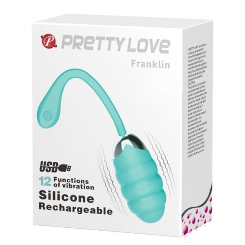 Перезаряжаемое виброяйцо Pretty Love Franklin мятное