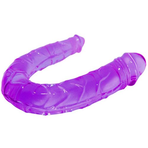 Двухголовый фаллоимитатор Double Dong фиолетовый 30 см