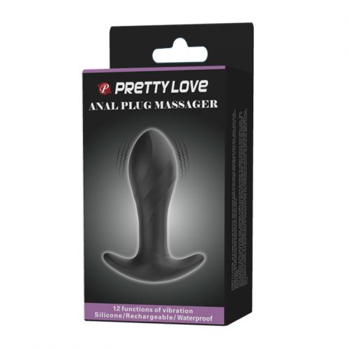 Анальная пробка для ношения с вибрацией Pretty Love Anal Plug Massager черная