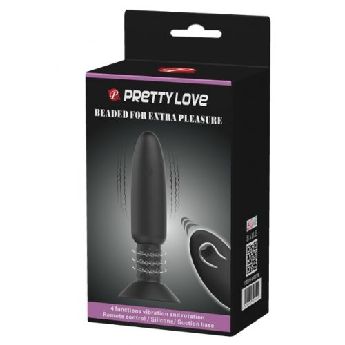 Анальная вибровтулка с римминг эффектом и беспроводным управлением Pretty Love